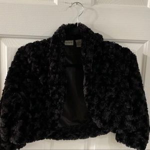 Amanda Charles Cropped Faux Fur Jacket